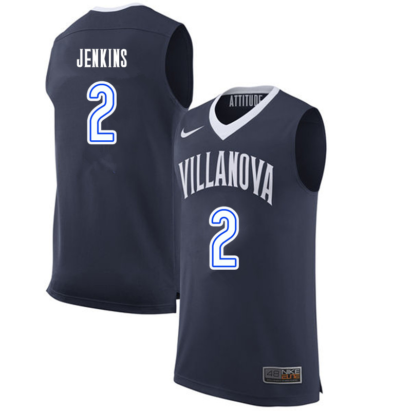 Men #2 Kris Jenkins Villanova Wildcats College Basketball Jerseys-Navy - Click Image to Close